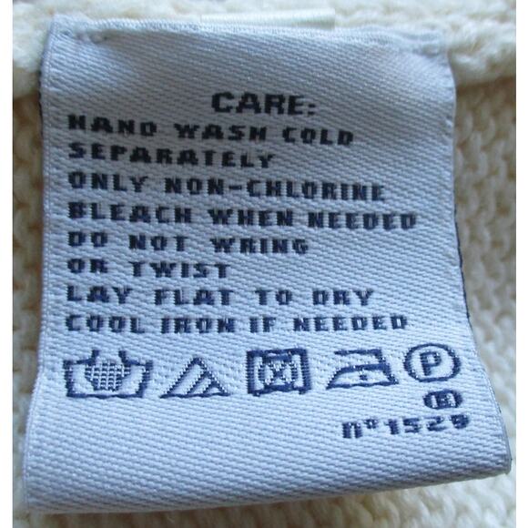 Ralph Lauren Sport Boys Cream Long Sleeve Full Zip Sweater Unisex Size Medium - Picture 9 of 9